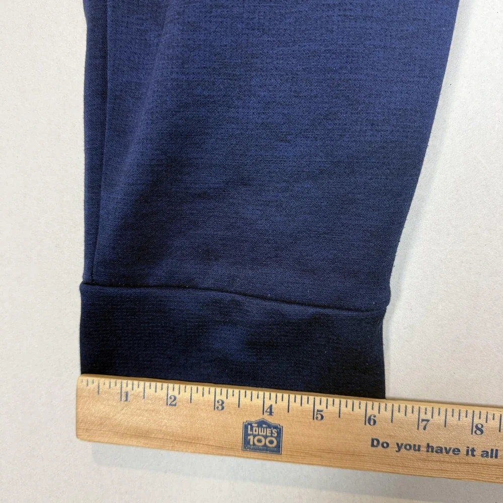 Eddie Bauer Pants Mens Large Blue Fleece Joggers Zip Pocket Athletic Stretch